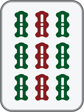 9 Bam mahjong tile, sourced reference artwork